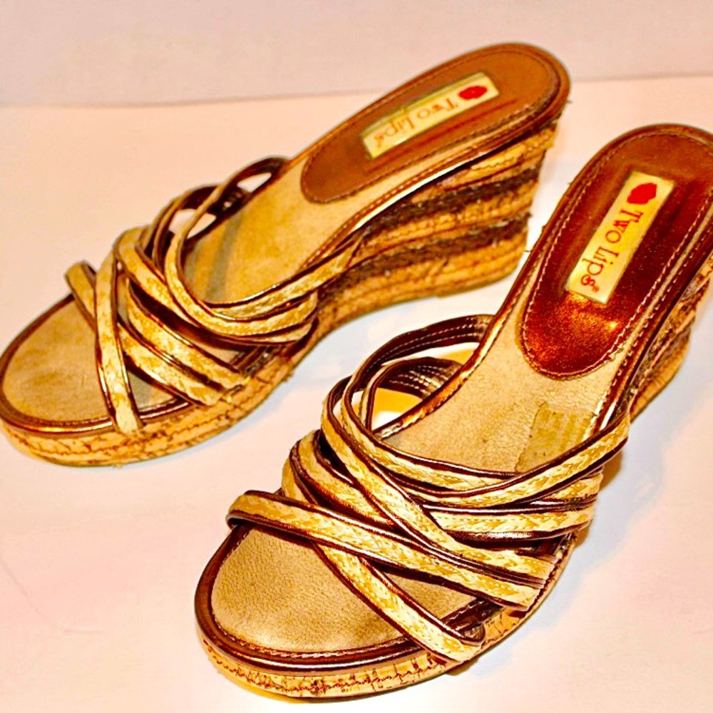 Espadrille Wedge Natural Cork Sandal Tan Brown